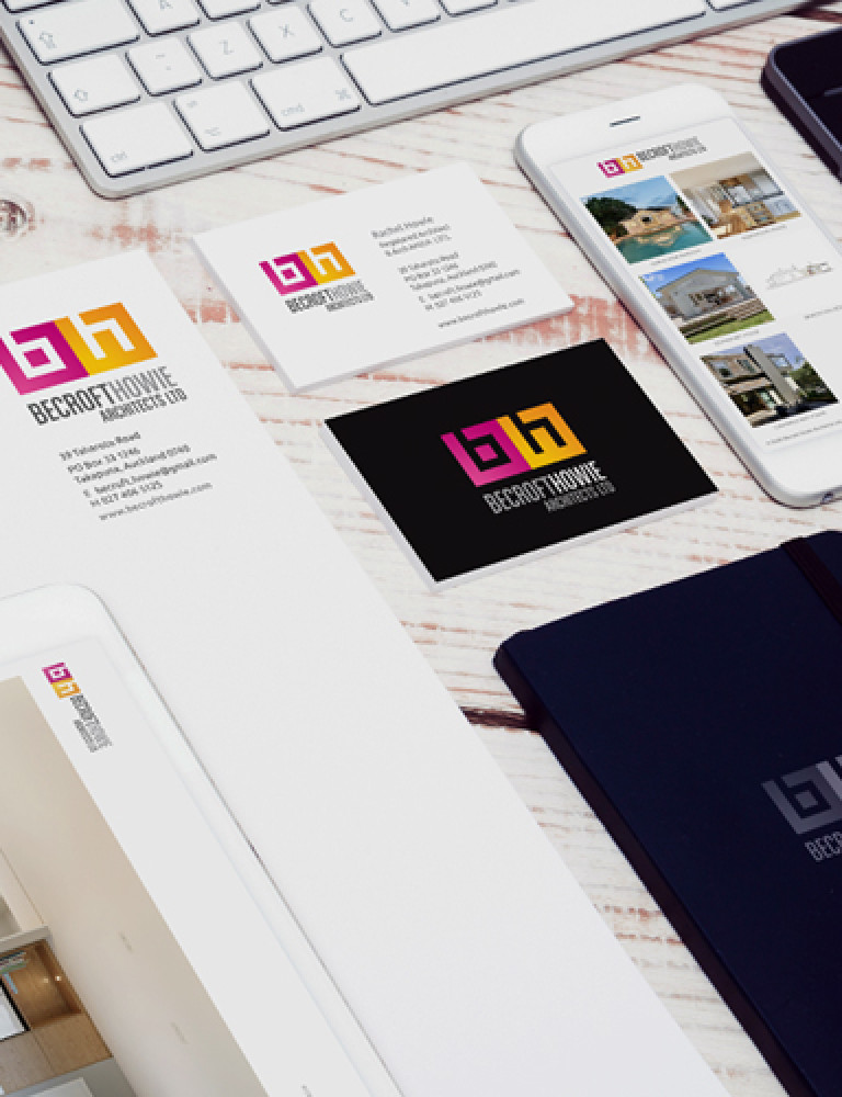 becroft howie stationary design branding