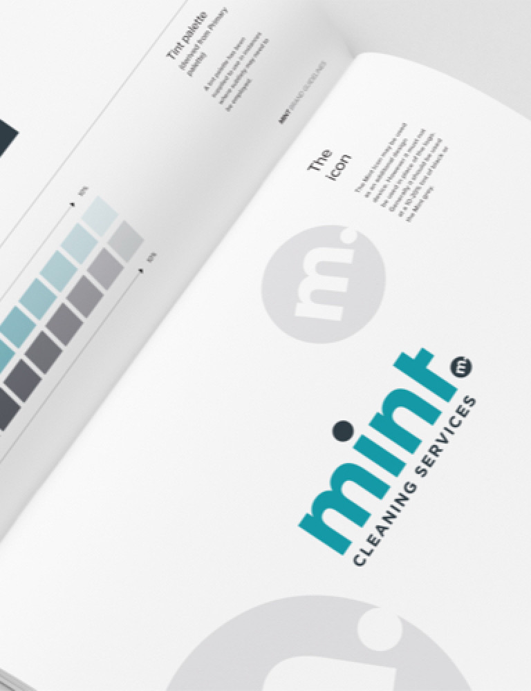 logo brand design mint cleaning services