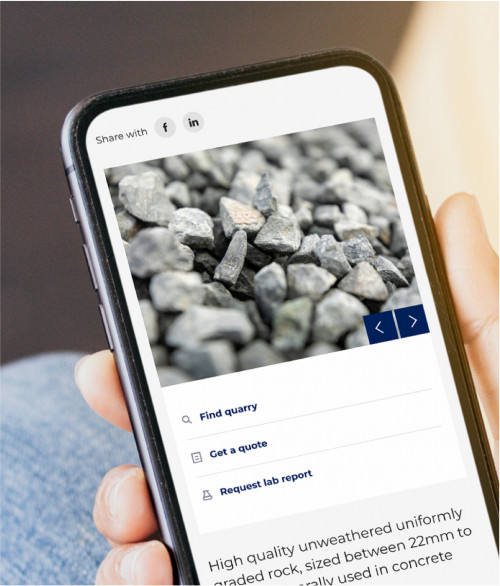 branding winstone aggreates mobile design