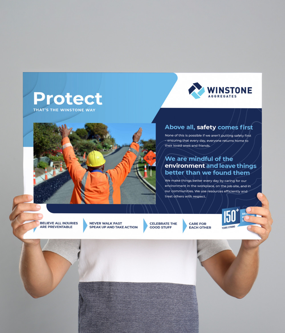 poster template winstone aggregates design