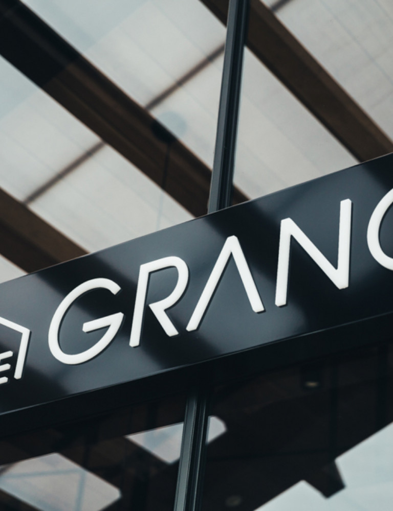 branding signage design the grange